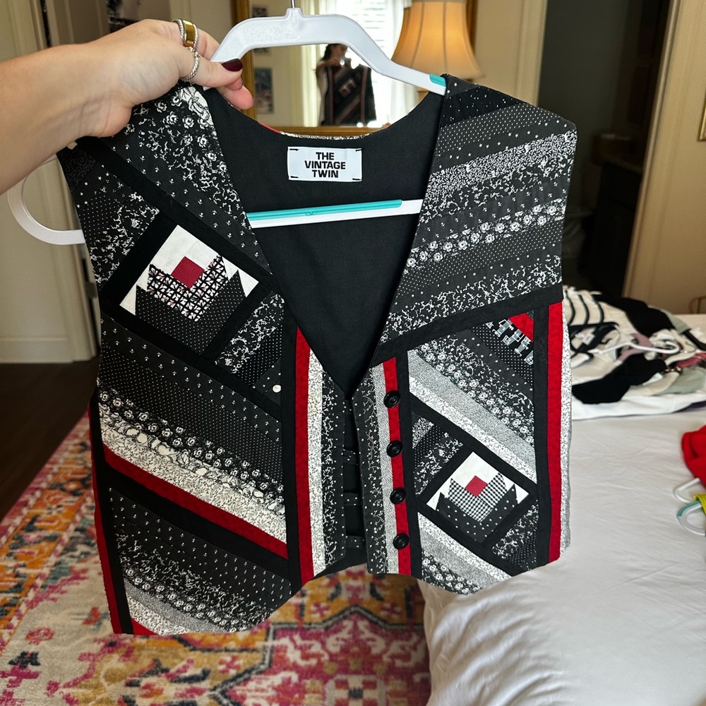 The Vintage Twin Black and Red Vest